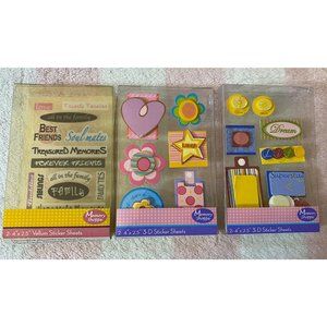 Memory Shoppe Vellum Sayings 3D Dimensional Scrapbook Stickers Set